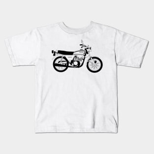 Kawasaki KZ200 Black Outline Kids T-Shirt